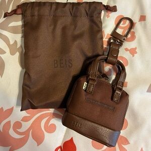 BEIS Micro Weekender Charm in Maple